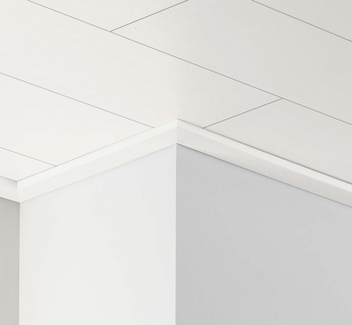 Parador Deckenleiste (DAL3), 12 x 34 mm, Weiß Hochglanz Dekor