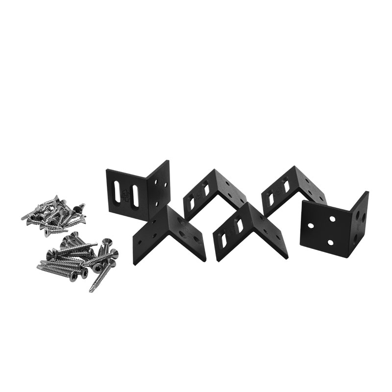 Montagezubehör f. WPC-Sichtschutz Aluminium-Beschlagsset