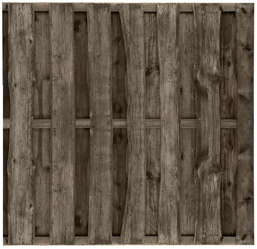 Bohlenzaun "Natur" Bretter 16 mm stark, 11-16 cm breit,