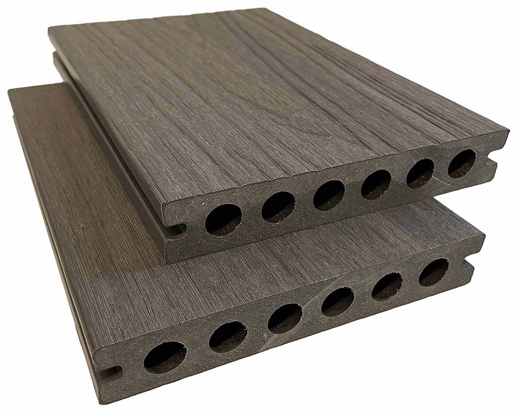 23 x 138 mm THEVA WPC Dielen coextrudiert Rundkammer, UV-stabil, Anthrazit