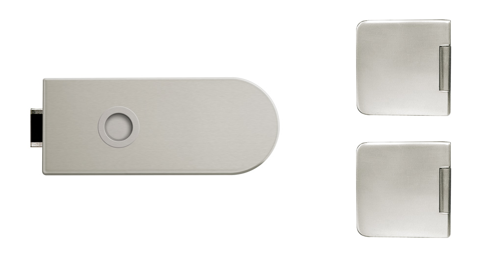 Glastürbeschlag comfortplus Rundform 3.0 Studio/Office ähnl. Edelstahl matt