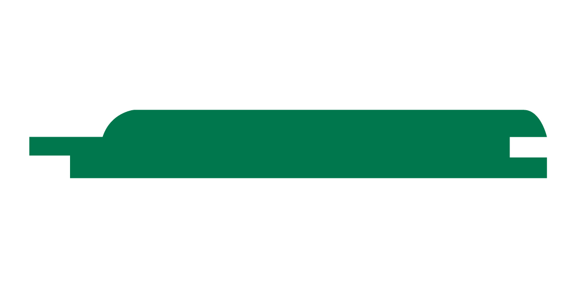 14 x 121 mm Fi./Ta. Profilbretter reinweiß medium, A-Sort., Rundkante