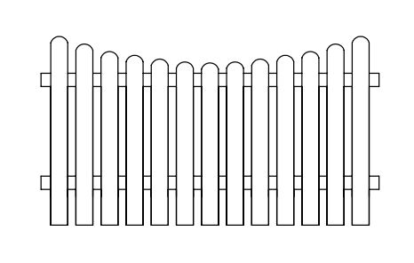 Vorgartenzaun "Classic" geschwungen KDI grün, Kopf gerundet