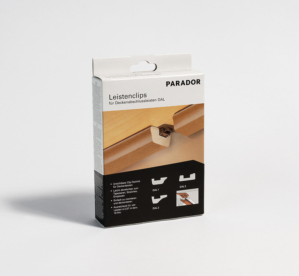 Parador Leistenclip "braun" für Decken- abschlussleisten (DAL1/2/3)