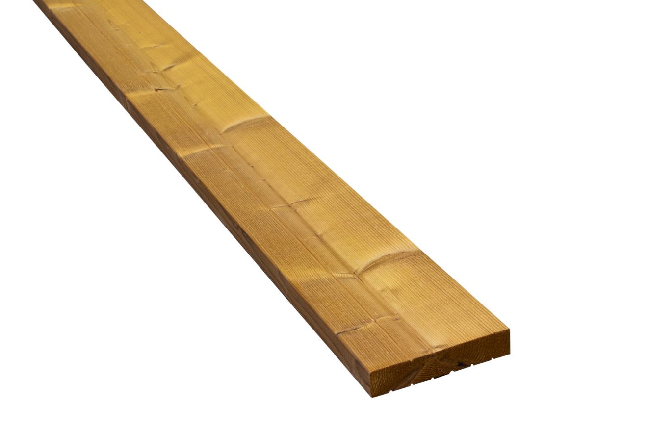 27 x 140 mm thermisch veredelte Fichte Gartendielen, eins. geriffelt,TMT-Holz