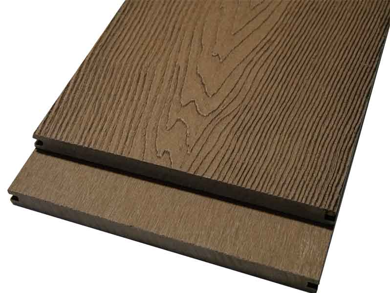 18x249 mm THEVAgardenWPC-Terrassendiele massiv, gebürstet/Holzstruktur