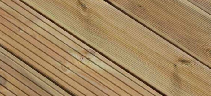 Kiefer-Bodenbretter 28x145 mm kdi Obers.Trapezprofil, Unters.feingeriffelt
