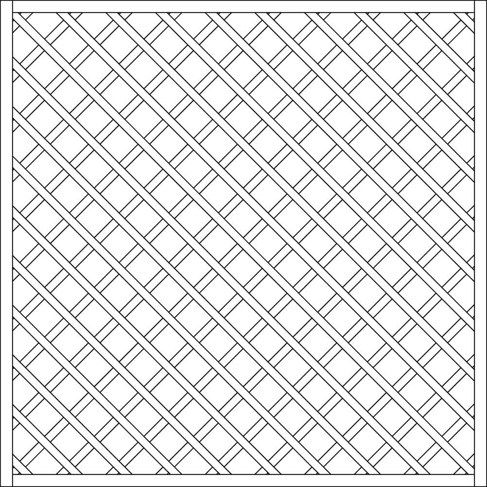 Rankgitter, diagonal, KDI Rahmen 45 x 45 mm