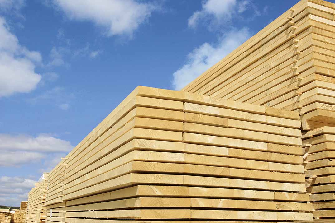 Schnittholz Fi./Ta. besäumt II-III aus 30 x 200 mm, technisch getrocknet