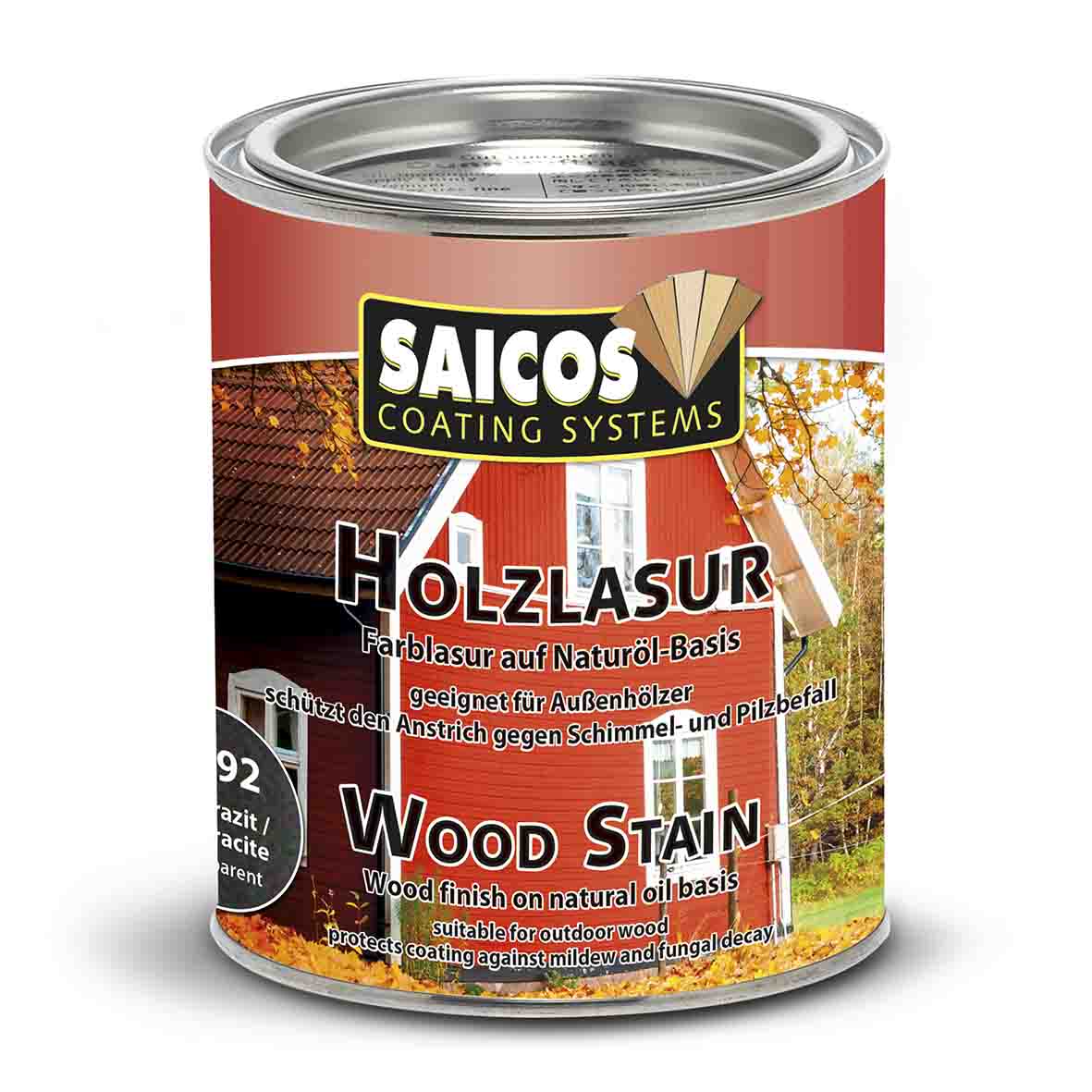 SAICOS Holzschutzlasur Anthrazit