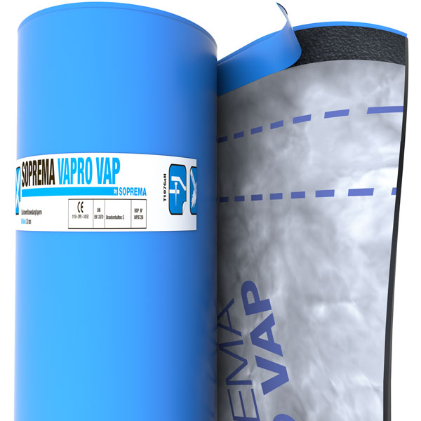 SOPREMA Vapro Vap Elastomerbitumen-Dampfsperrbahn