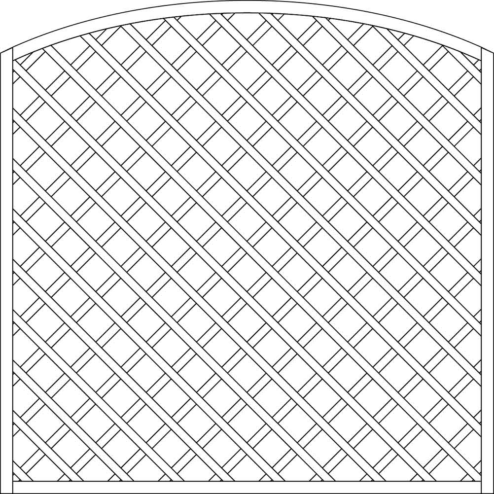 Rankgitter KDI grün mit Rundbogen Rahmen 45x45mm edelstahlverschraubt