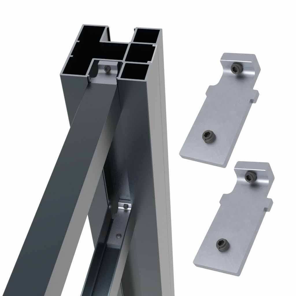 Zubehör für Theva Zaunsystem Start & Abschlußset 175cm lang