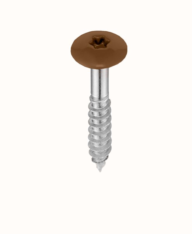 5,5 x 45 mm Fassadenschrauben, A4, Torx, für ComPlan, Paket á 250 Stk., 12mm Kopf