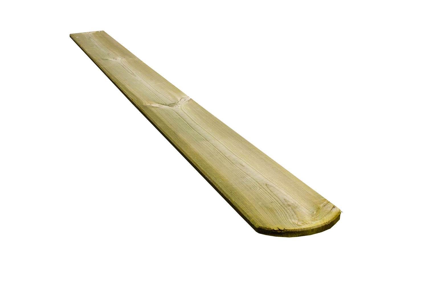 Gartenbretter alls. gehobelt u. gefast KDI grün, Kopf gerundet, 16 x 145 mm