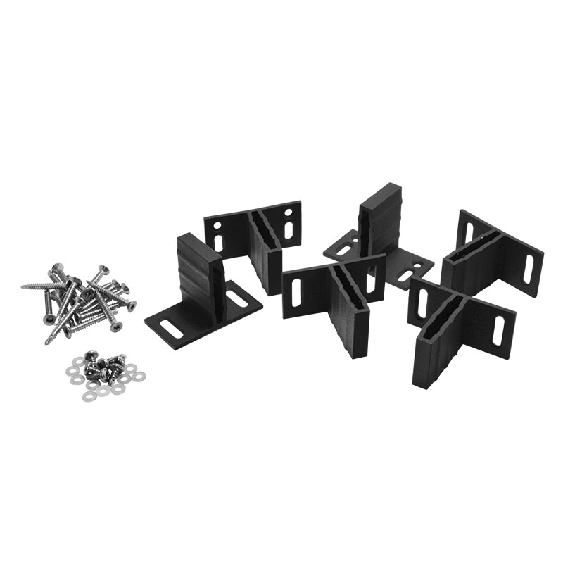 Montagezubehör f. WPC-Sichtschutz Aluminium-Beschlagsset