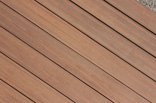 23 x 138 mm THEVA WPC Dielen coextrudiert Rundkammer, UV-stabil, Teak