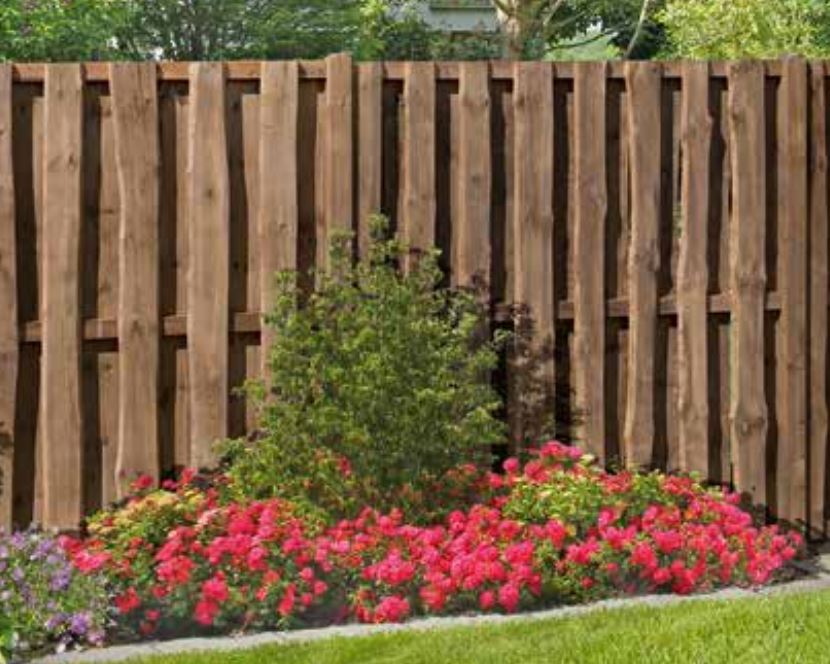 Bohlenzaun "Natur" Bretter 16 mm stark, 11-16 cm breit,