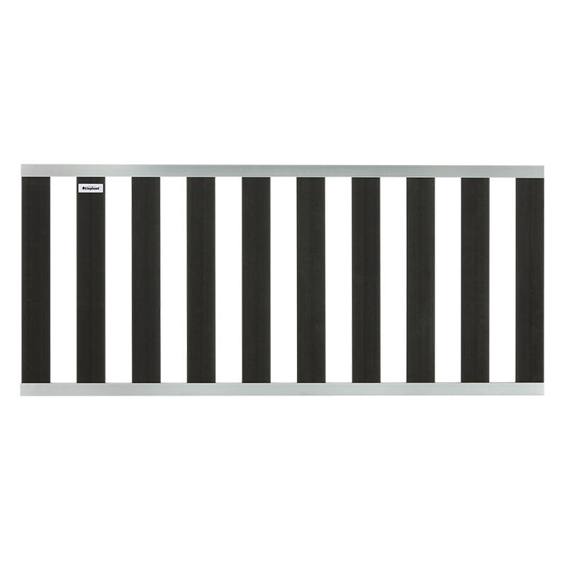 WPC-Design Zaun, Riegel silber Lamellen 13 mm stark,Alu-Riegel 13x70 mm