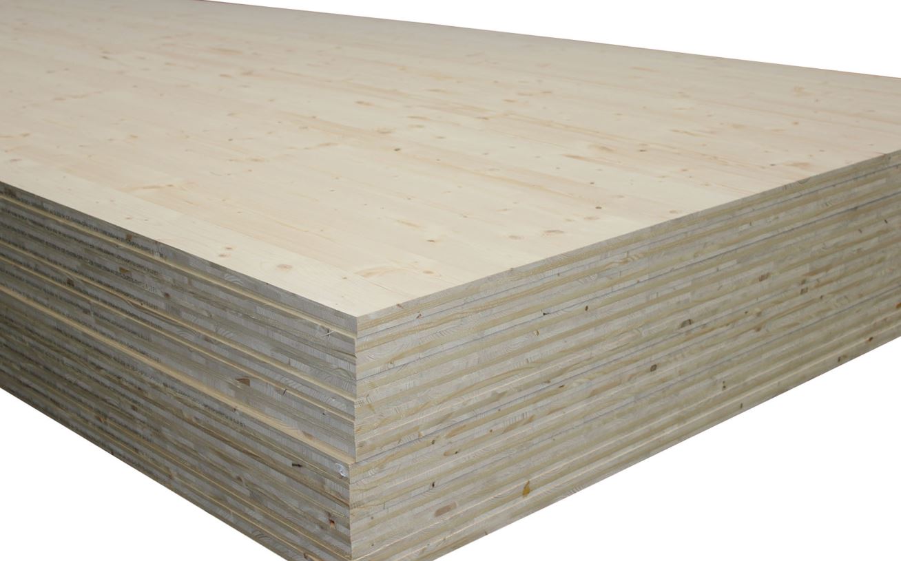 19 mm Fichte 3-Schichtplatten beids. geschliffen,Nutzungsklasse SWP/2