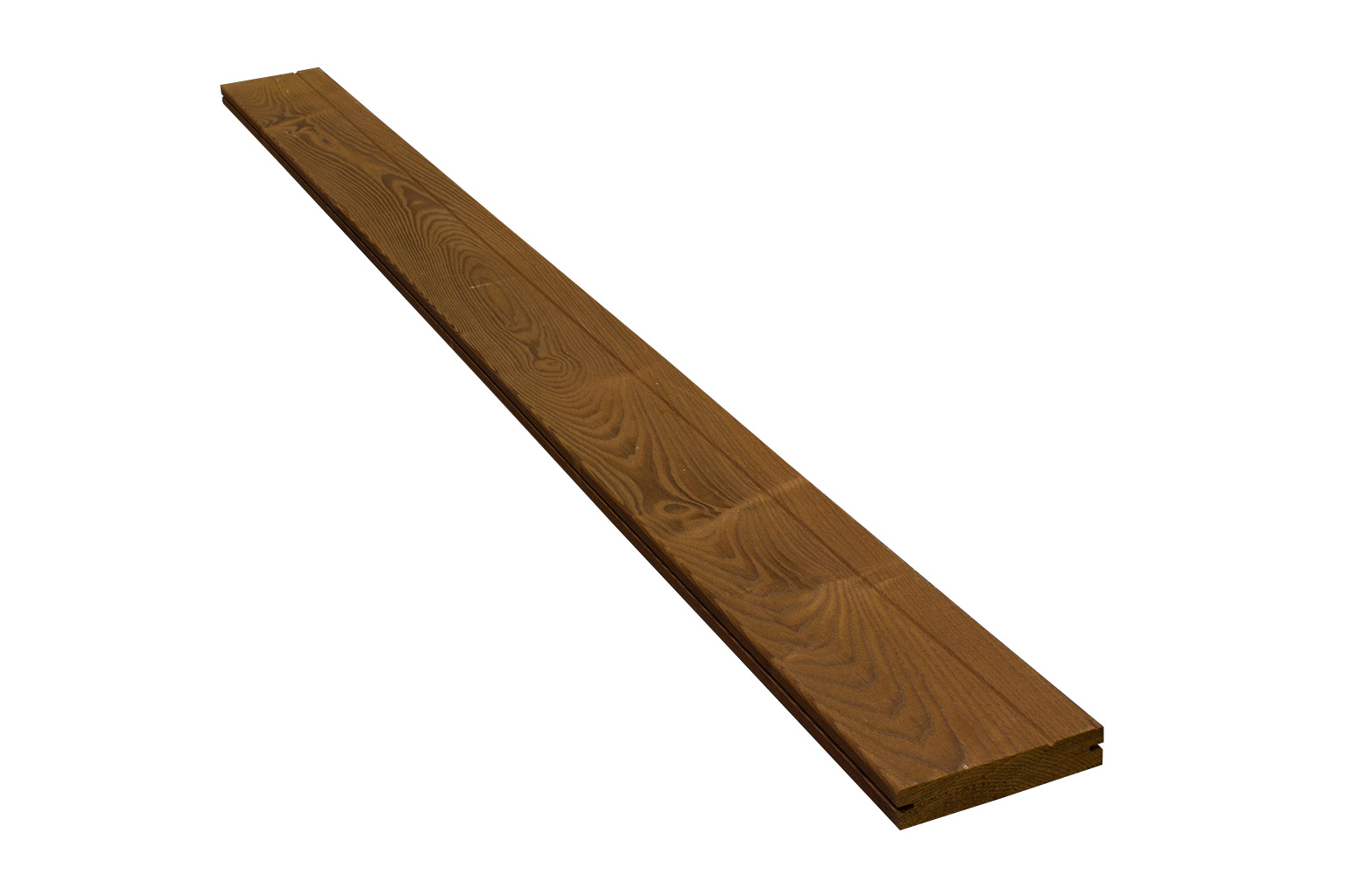 25 x 130 mm thermisch veredelte Esche Terassendielen,eins. glatt mit TMT-Line,
