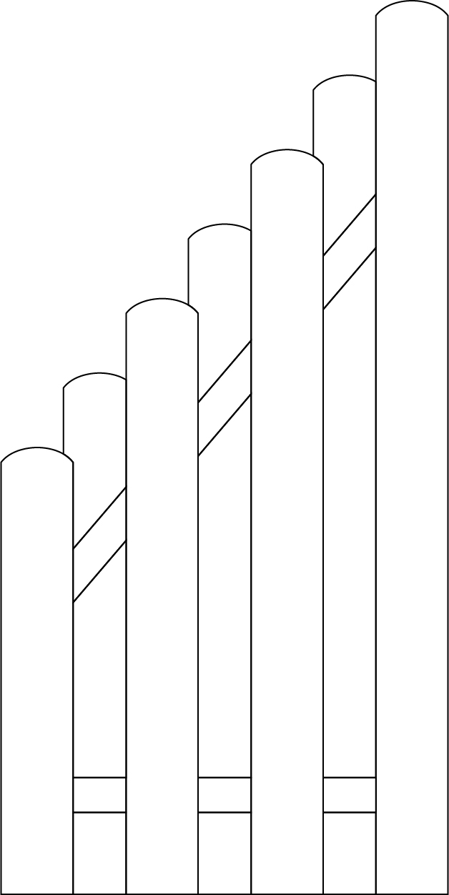 Bretterzaun STABIL gerade KDI grün Bretter 16 x 140 mm, Riegel ca. 28 x 70