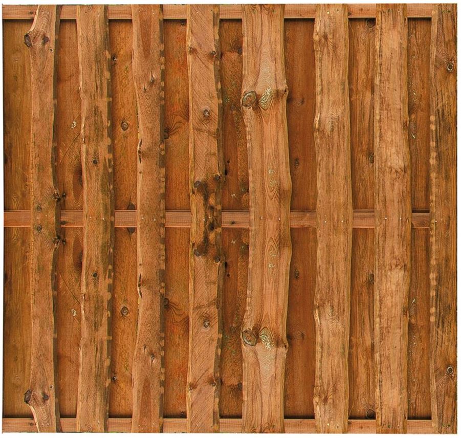 Bohlenzaun "Natur" Bretter 16 mm stark, 11-16 cm breit,