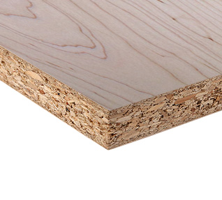 29 mm edelholzfurnierte Spanplatte E1 can. Ahorn, A/A-Qualität, gestürzt