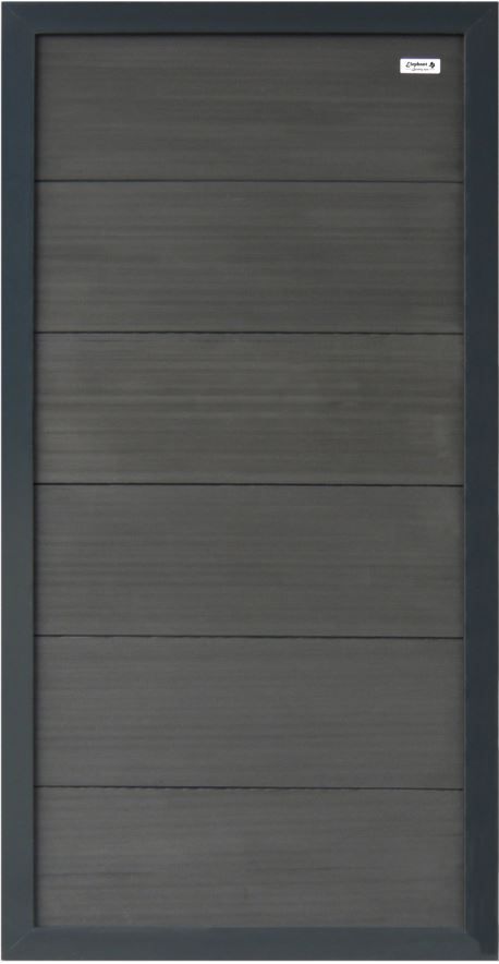 WPC-Forte Sichtschutzzaun mit Alu-Rahmen