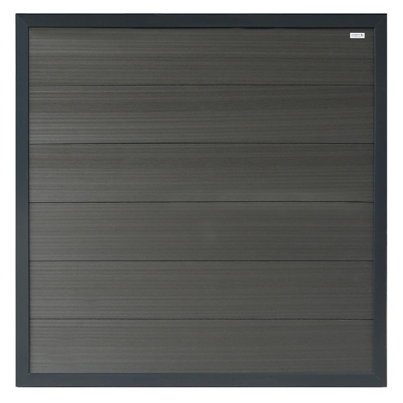 WPC-Forte Sichtschutzzaun mit Alu-Rahmen