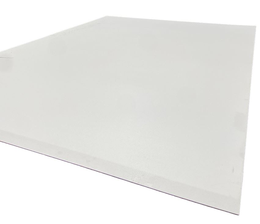 H D F - Platten  5 mm, ungeschliffen ^einseitig^ lackiert, K101 PE Front Weiß